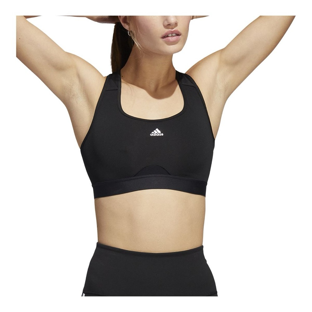 adidas | Women's Powerreact Racerback Plus Size Sports Bra, Medium Impact